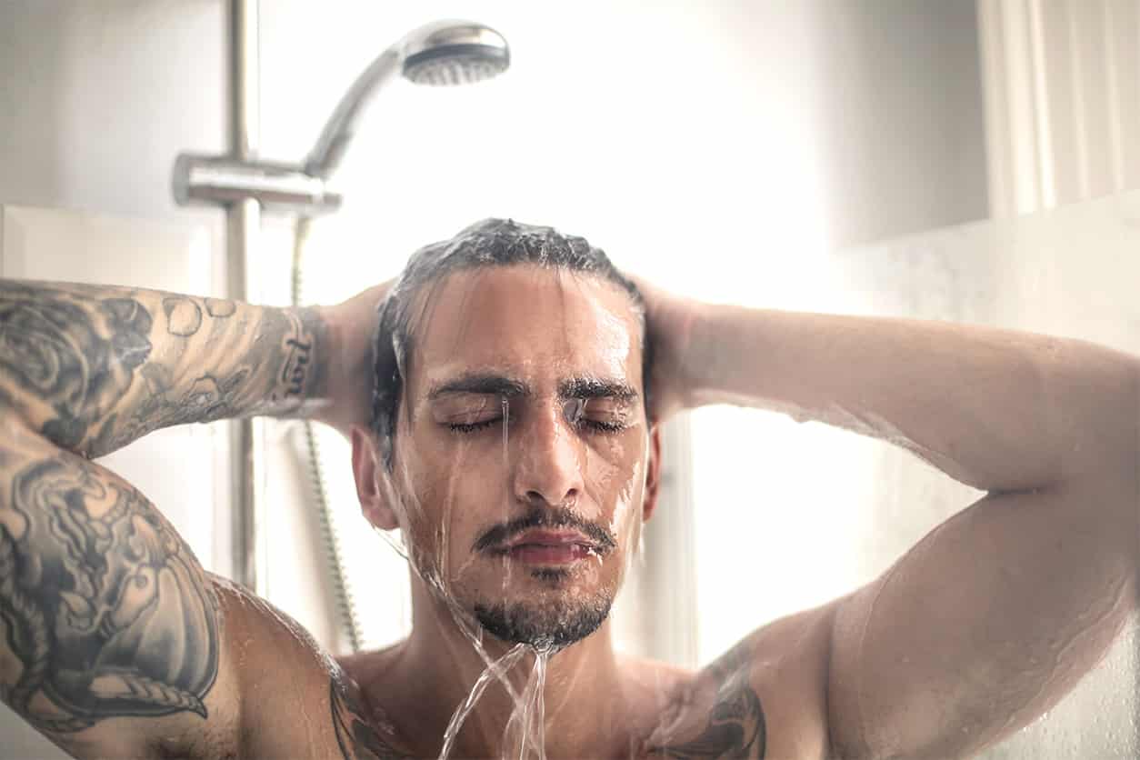 Tattoo in shower
